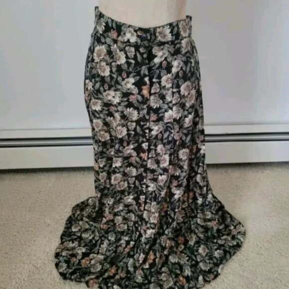 Vintage Compognie Internationale Express Floral Fairy Cottagecore Maxi Skirt M - Picture 3 of 11
